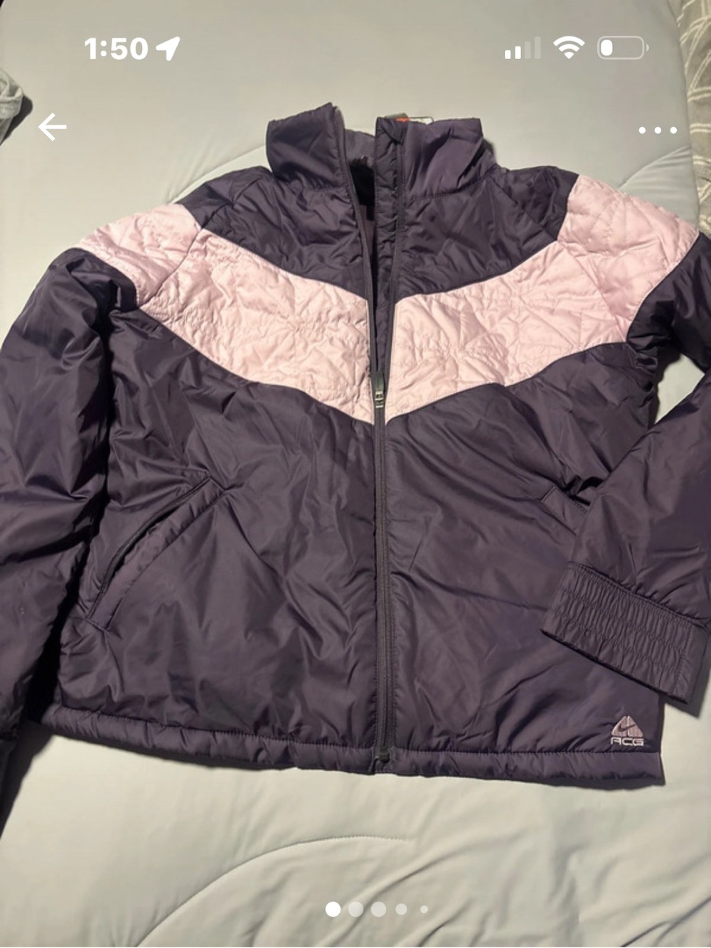 Nike ACG Women's Puffer Jacket in Purple and Light Pink